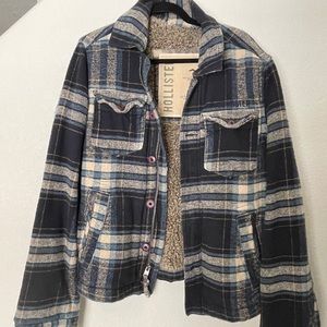 Men’s Hollister Medium Plaid Shearling Jacket